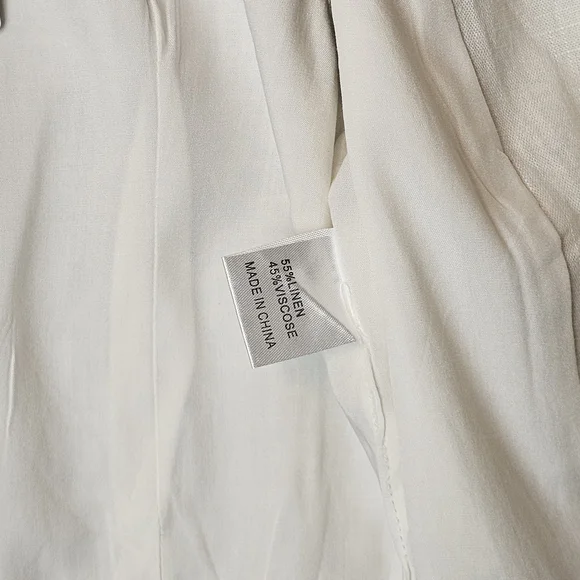 NWT Billy J Ivy Vest - Off-White Linen-Look Wrap Waistcoat- Size 6 - Picture 3 of 8